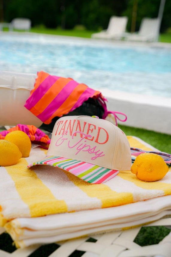 Tanned & Tipsy Embroidered Trucker Hat