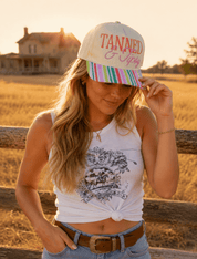Tanned & Tipsy Embroidered Trucker Hat
