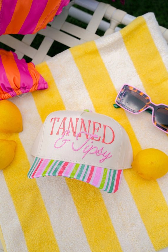 Tanned & Tipsy Embroidered Trucker Hat