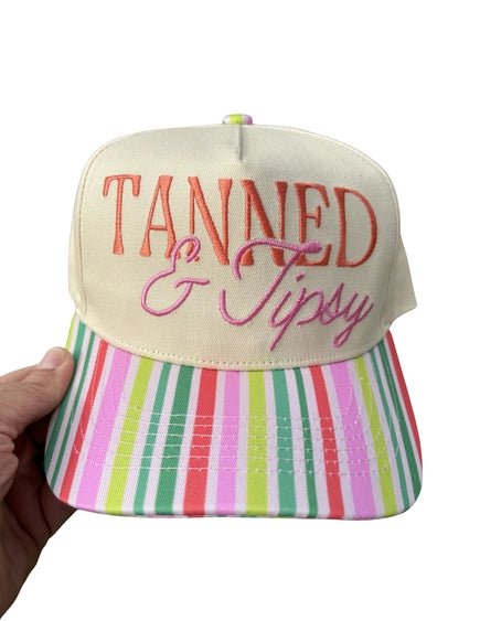 Tanned & Tipsy Embroidered Trucker Hat