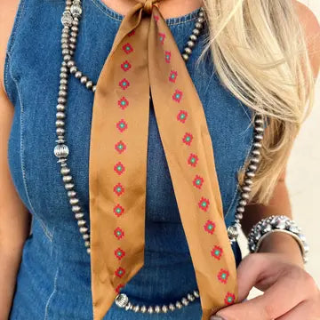 Desert Aztec Print Twilly