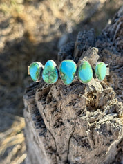 Teardrop Cluster Turquoise Bangle