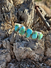 Teardrop Cluster Turquoise Bangle