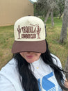 Tequila Cowboy Embroidered Trucker HatBrown