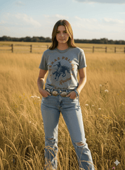 Texas Prison Rodeo Huntsville Graphic TeeGreyS