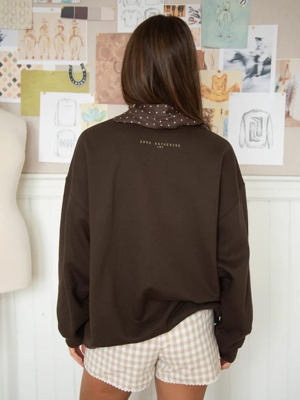 Rodeo Cowboy Boots Graphic SweatshirtBrown