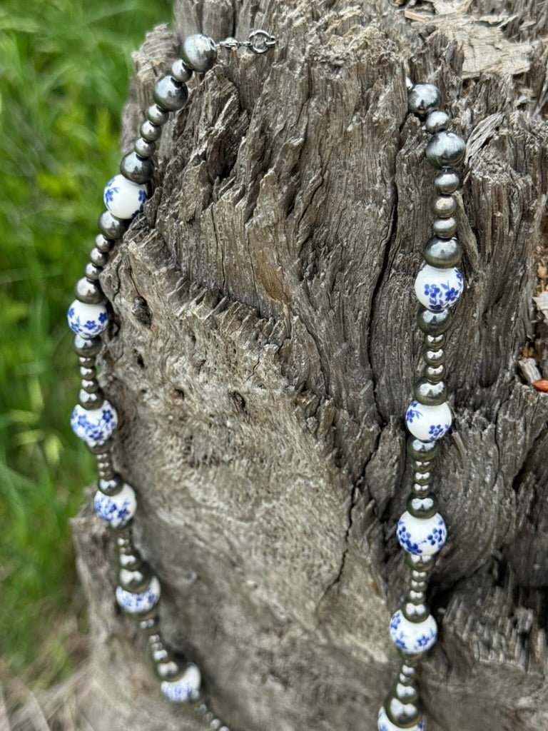 The Blue Willow Pearl Necklace