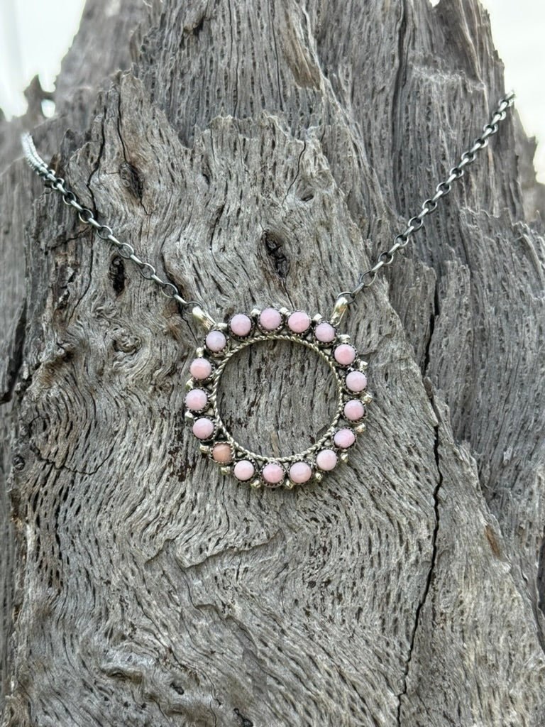 The Canyon Rose Petal Halo Chain Necklace