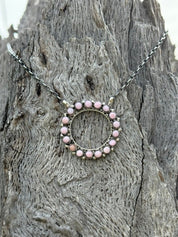 The Canyon Rose Petal Halo Chain Necklace
