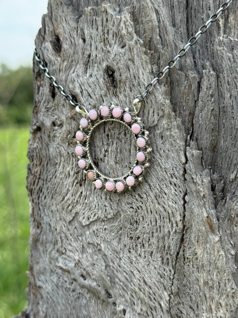 The Canyon Rose Petal Halo Chain Necklace