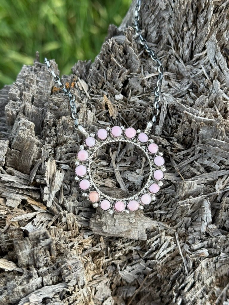 The Canyon Rose Petal Halo Chain Necklace