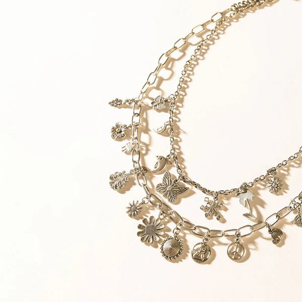 The Delilah Charmer Silver Necklace