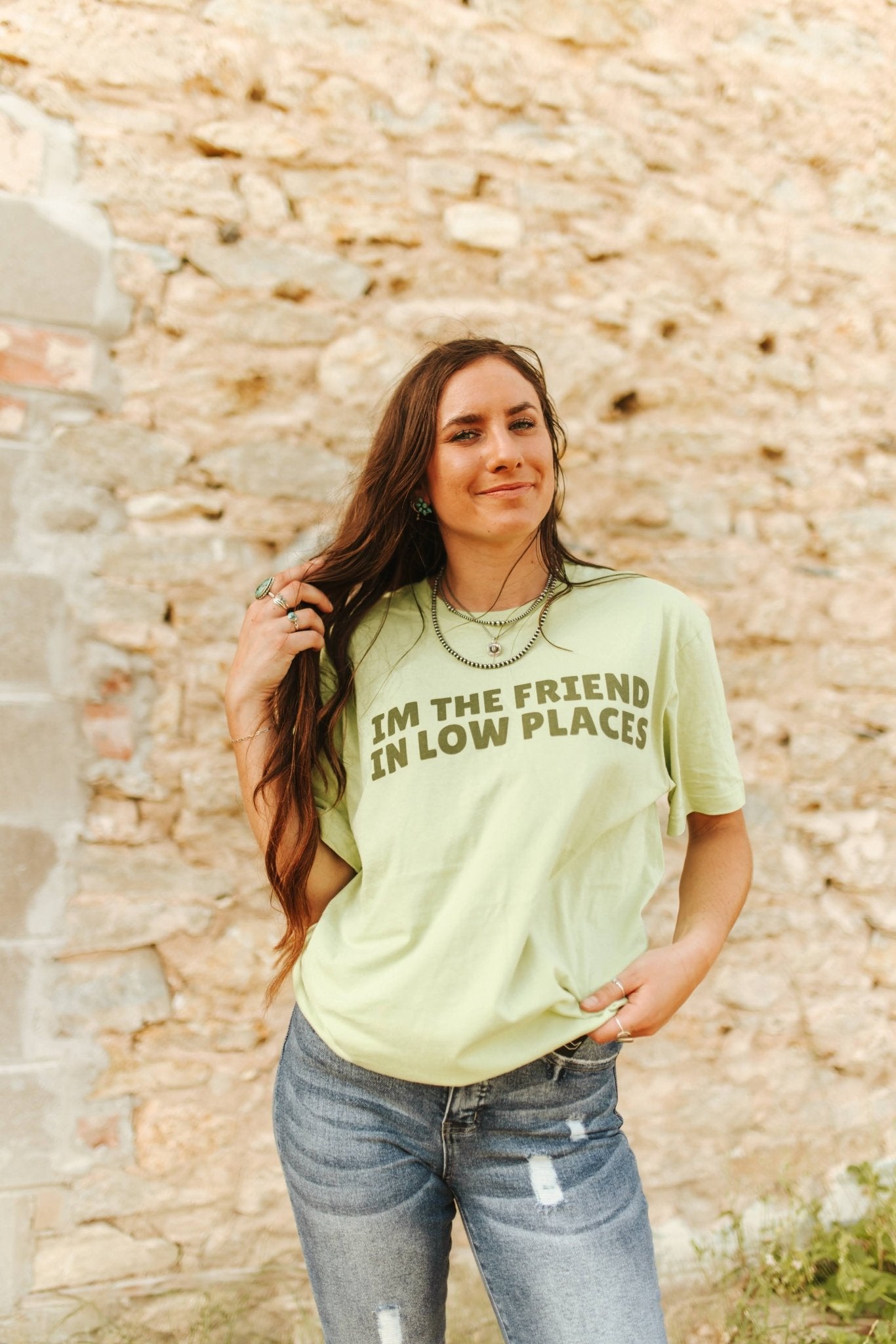 The Friend In Low Places Graphic TeePistachioS