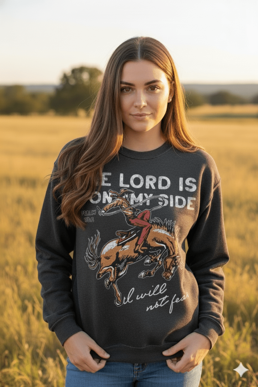 The Lord Is On My Side Graphic SweatshirtS