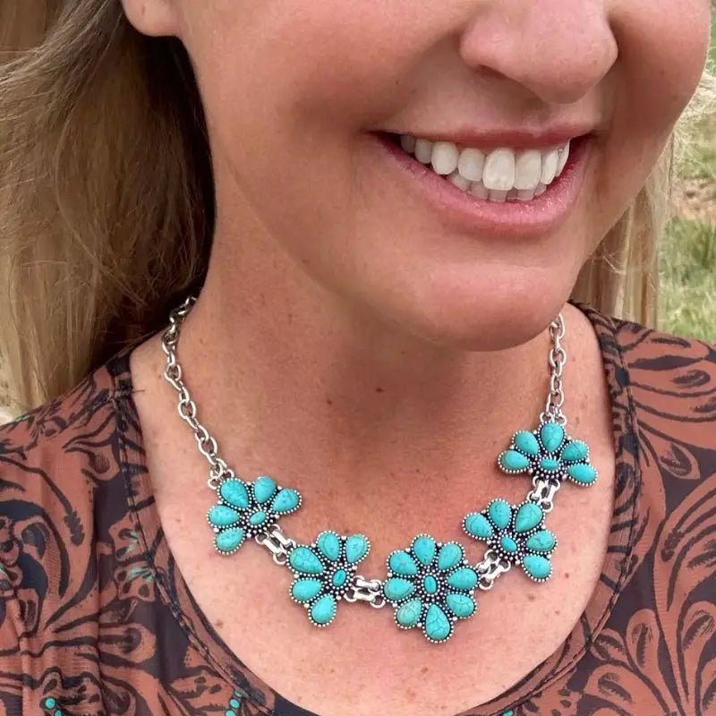 The Montana Faux Turquoise Necklace