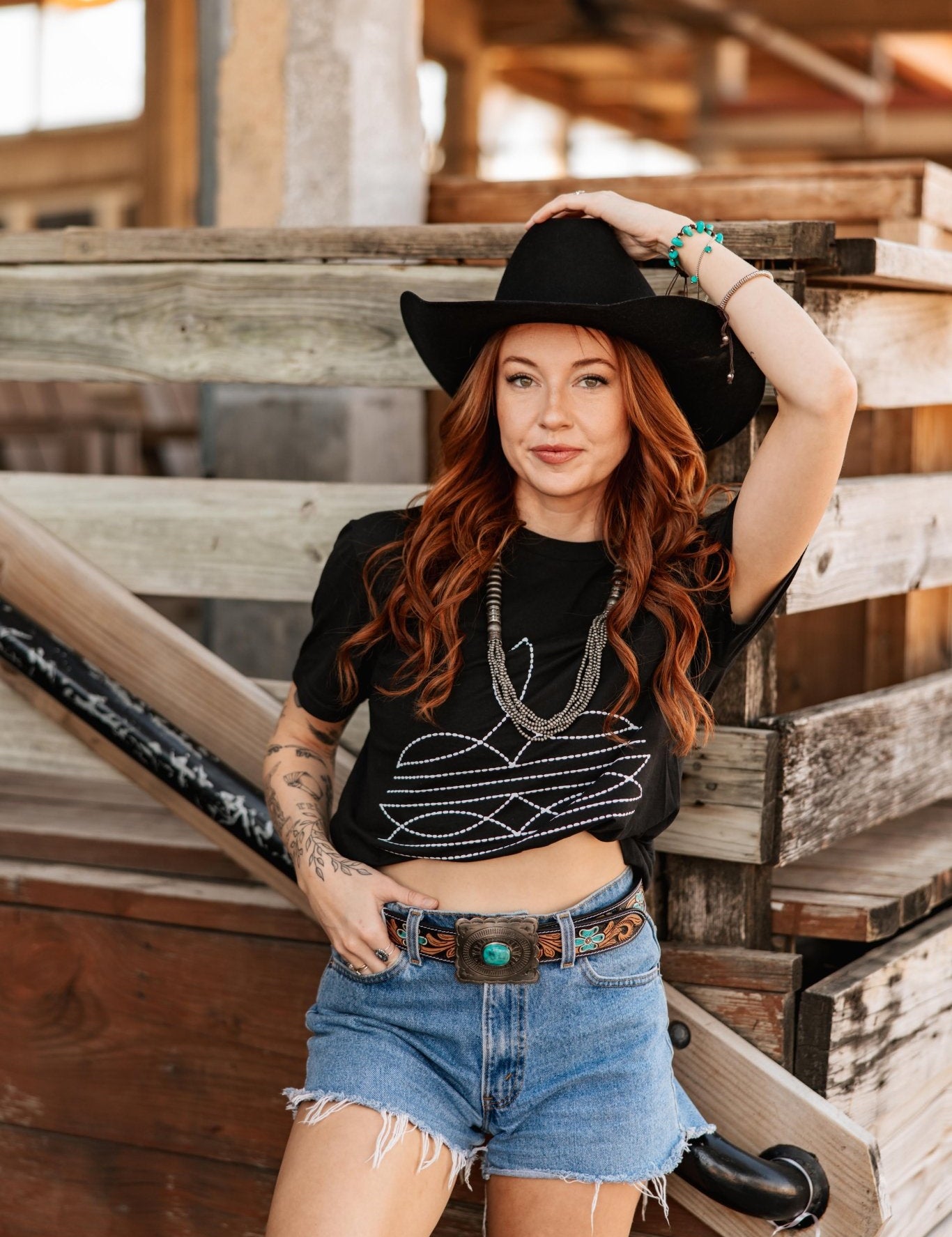 The Original, Viral Boot Stitch Western Graphic TeeTanXS