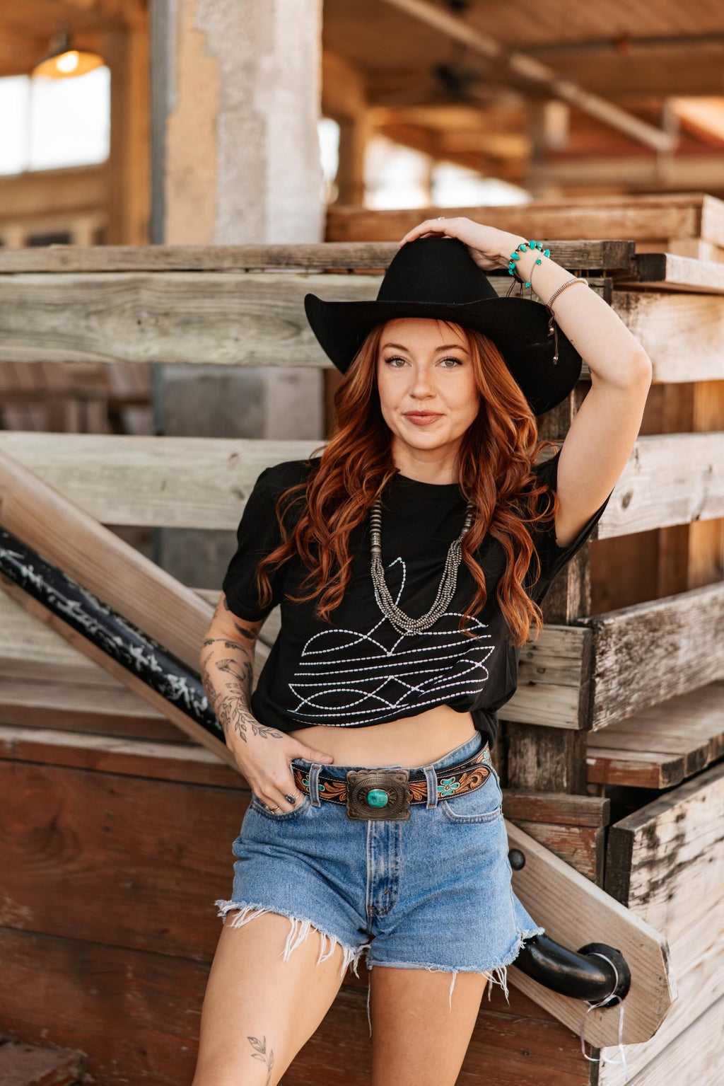 The Original, Viral Boot Stitch Western Graphic TeeTanXS