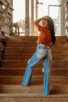 The Round Up Distressed JeanBlue Denim1