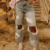 The Round Up Distressed JeanBlue Denim1