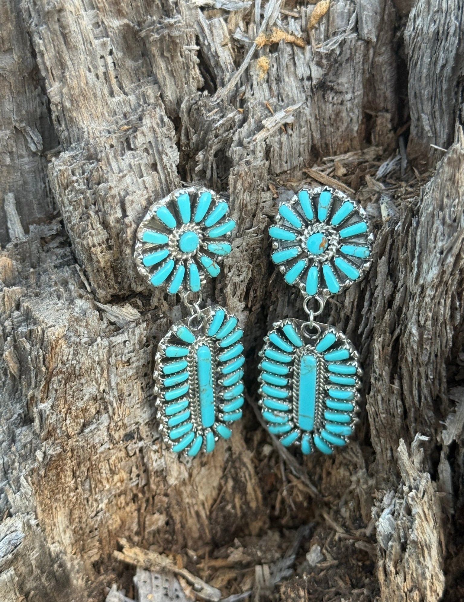The Solenne Authentic Turquoise Earrings