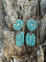 The Solenne Authentic Turquoise Earrings
