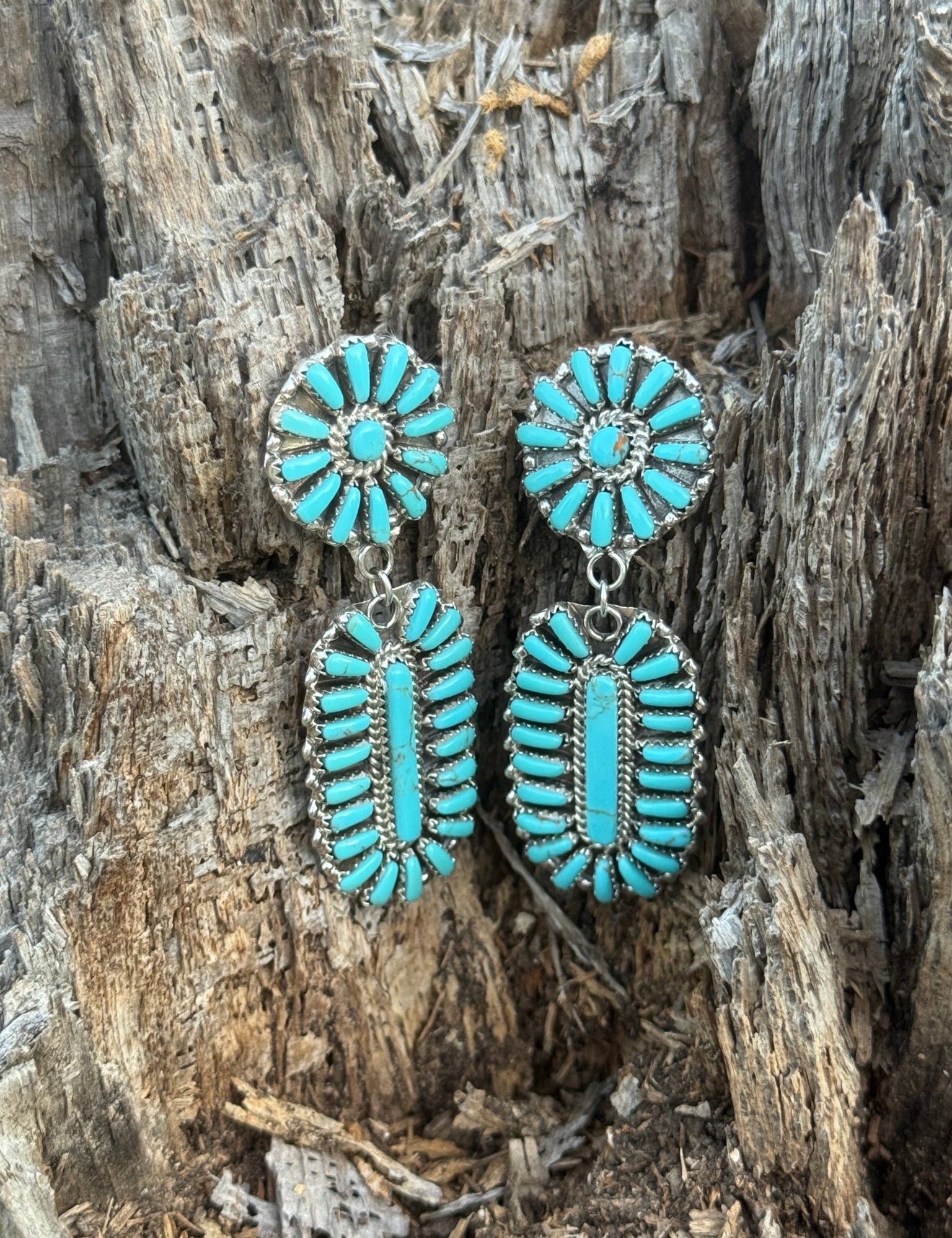 The Solenne Authentic Turquoise Earrings