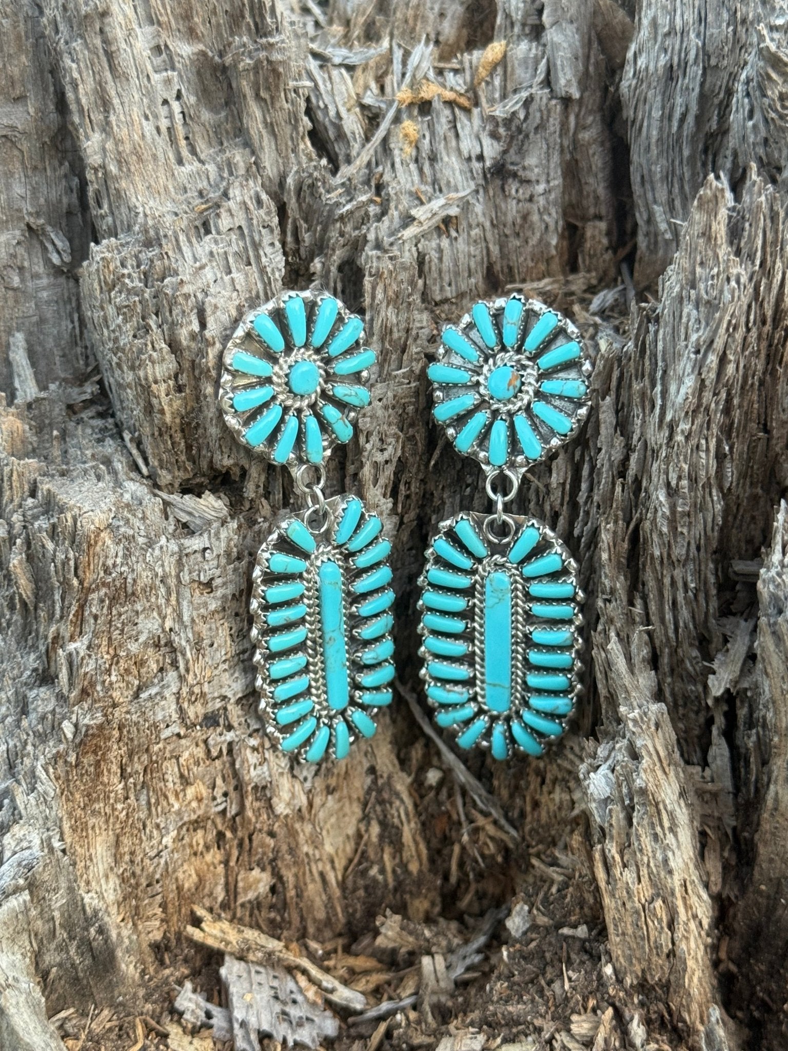 The Solenne Authentic Turquoise Earrings