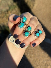 The Twin Sky Turquoise Rings