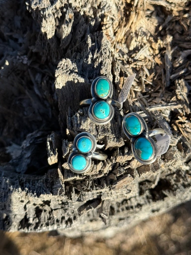 The Twin Sky Turquoise Rings
