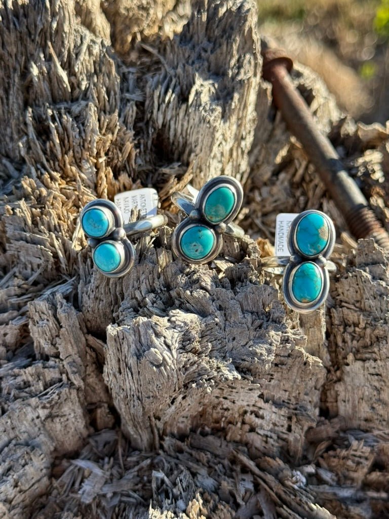 The Twin Sky Turquoise Rings