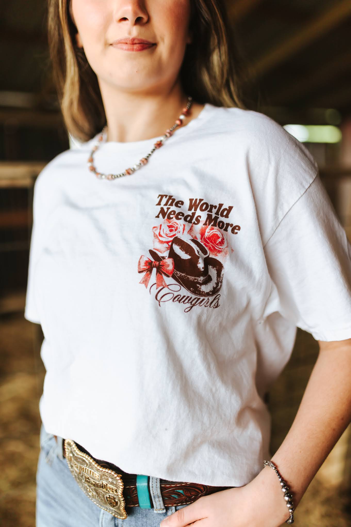 The World Needs More Cowgirls Oversized Graphic TeeS/M