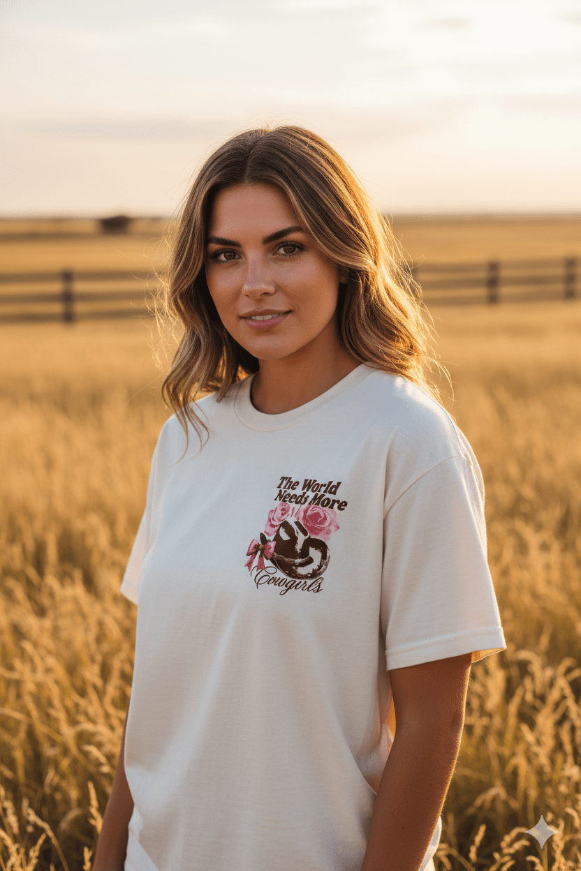 The World Needs More Cowgirls Oversized Graphic TeeS/M