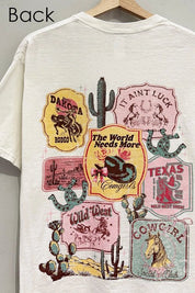 The World Needs More Cowgirls Oversized Graphic TeeS/M