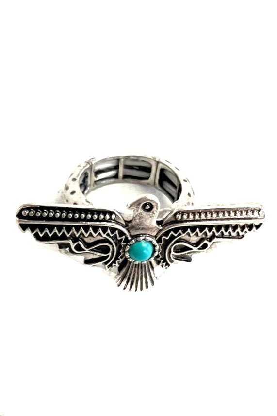 Thunderbird Turquoise Stretch Ring