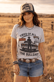 Tired of All the Bullshit Graphic TeeLight AshS