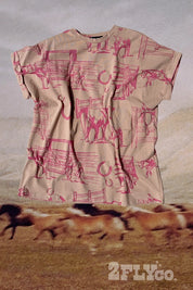 Pink Ranch Scene Tee