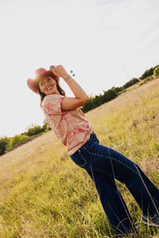 Pink Ranch Scene Tee