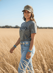 Tree Camo Merry Christmas Black Bow Graphic TeeHardwood CamoS