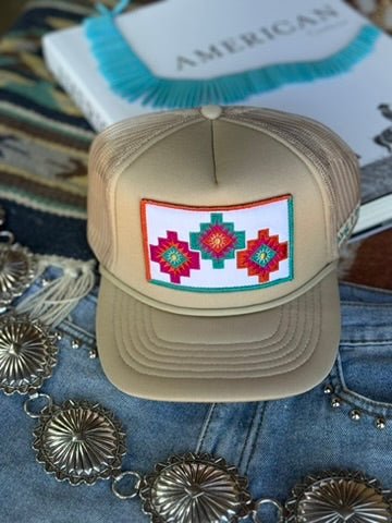 Tri - Aztec Embroidered Trucker Hat