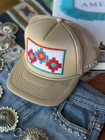 Tri - Aztec Embroidered Trucker Hat