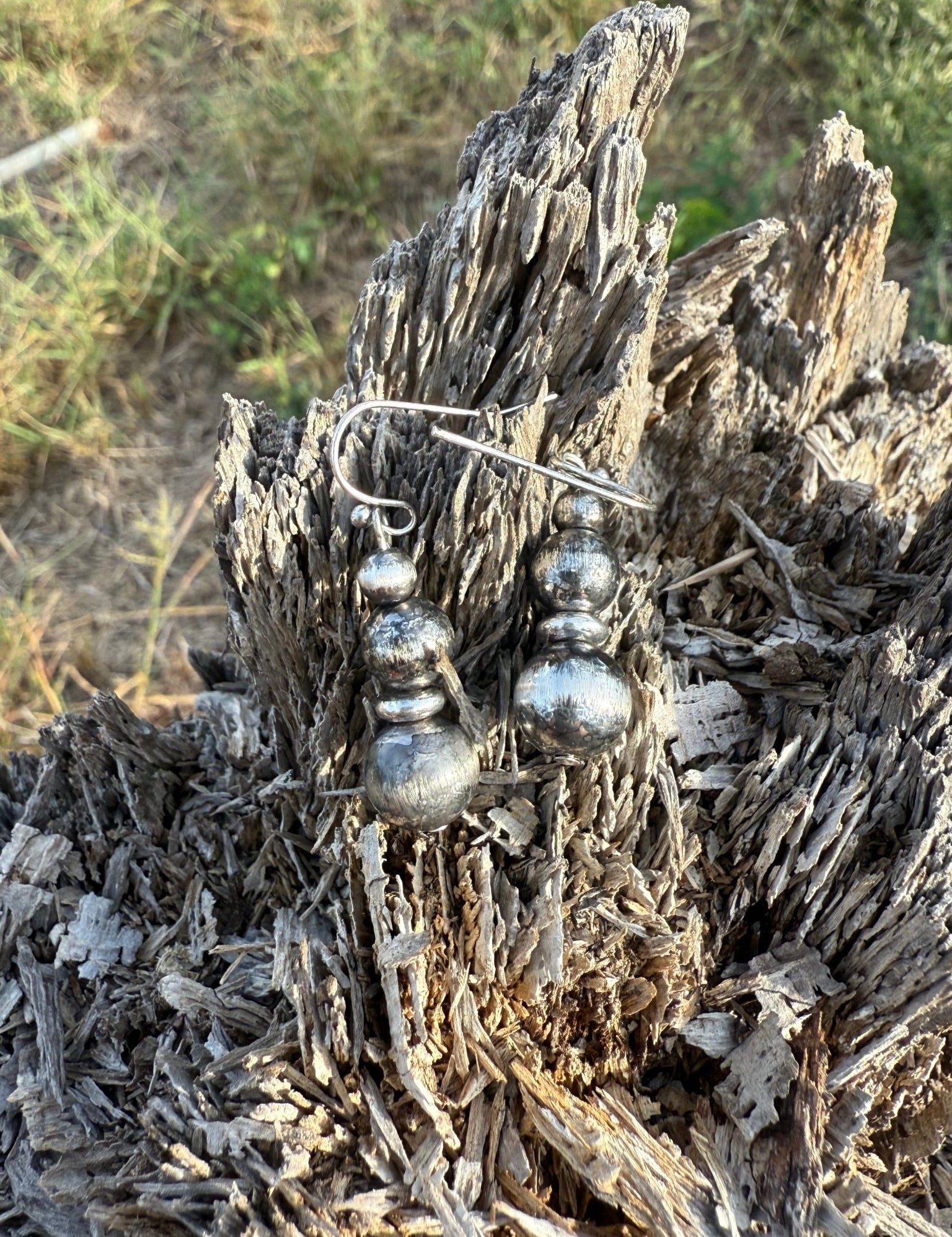 Trio Silver Pearls Drop Earrings