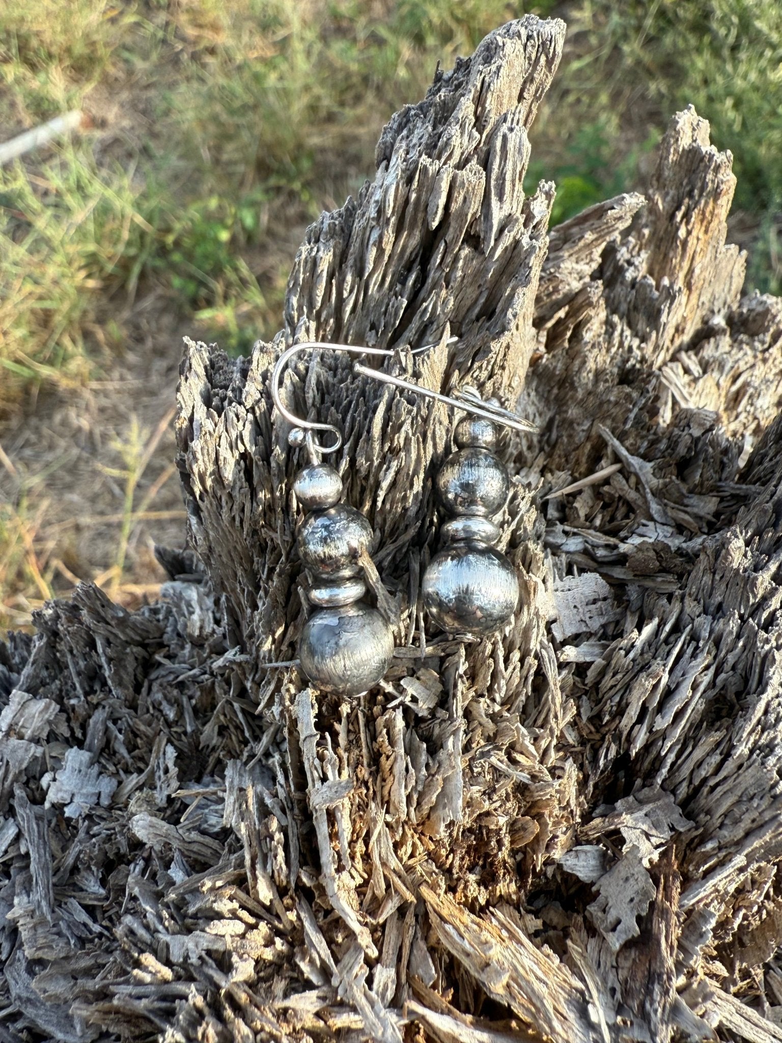 Trio Silver Pearls Drop Earrings