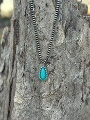 Triple Strand Turquoise Paperclip Chain Necklace