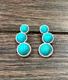 Triple Turquoise Stud Earrings