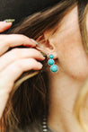 Triple Turquoise Stud Earrings