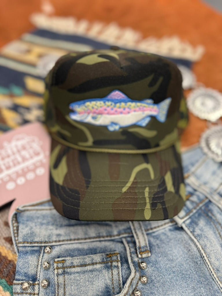 Trout Camo Patch Trucker Hat