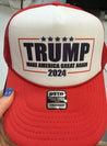 Trump MAGA Trucker HatRed & WhiteOS