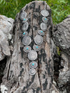 Turquoise Accent Concho NecklaceSilverOS