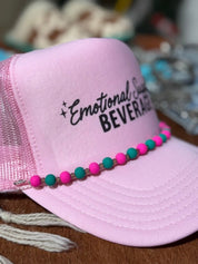 Turquoise And Pink Trucker Hat Chain