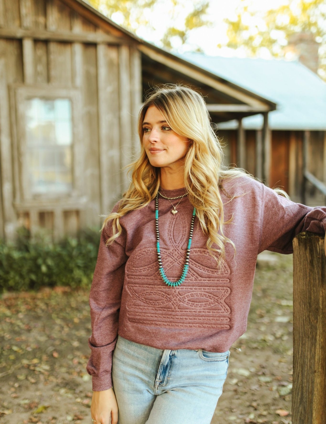 Turquoise and Silver Beaded Long Necklace